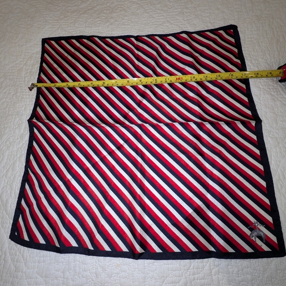 Striped Red and White Pocket Square - Picture 2 of 2